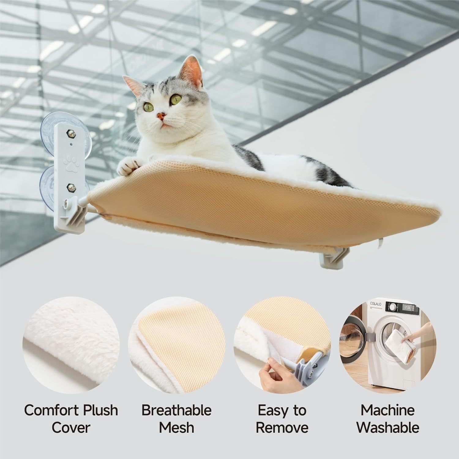 Sturdy Cat Window Lounge for Naps and Views