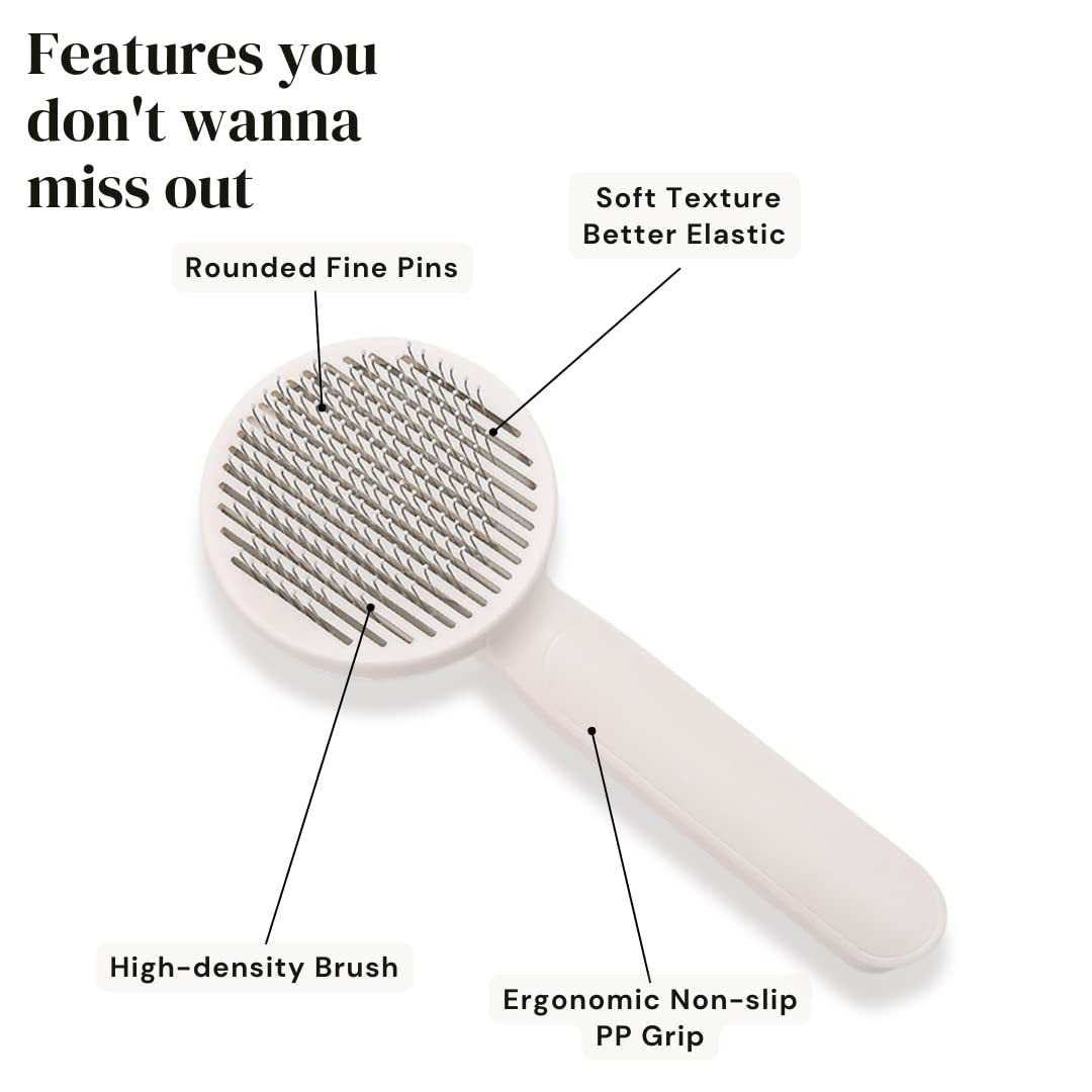 Gentle Self-Cleaning Brush for Happy, Tangle-Free Cats