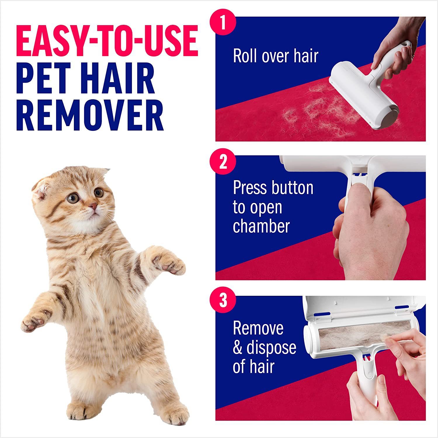 Quick & Easy Pet Hair Picker for Every Surface