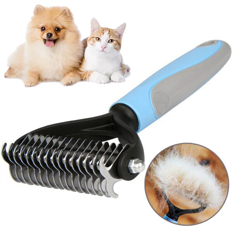 Dual-Sided Grooming Brush for Easy Shedding Control