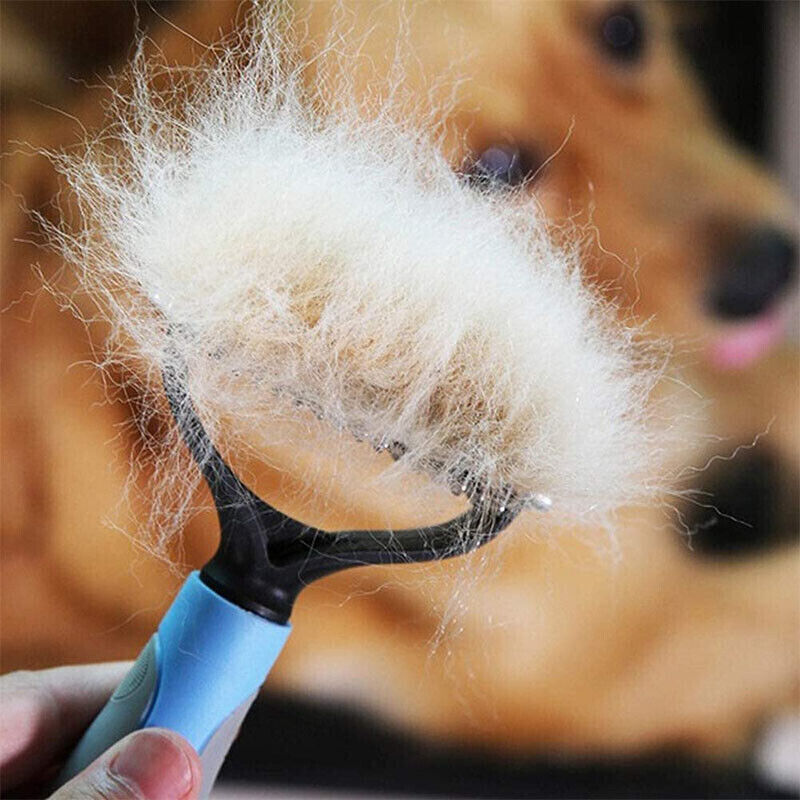 Dual-Sided Grooming Brush for Easy Shedding Control